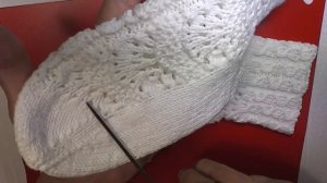 АЖУРНЫЕ НОСОЧКИ "СНЕЖНАЯ НЕЖНОСТЬ"  ЯПОНСКИМ УЗОРОМ  ///ЭКСПРЕСС МК.