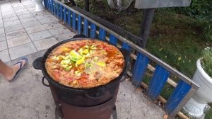 ЖАРЕНАЯ ШУРПА (ковурма) в казане на костре