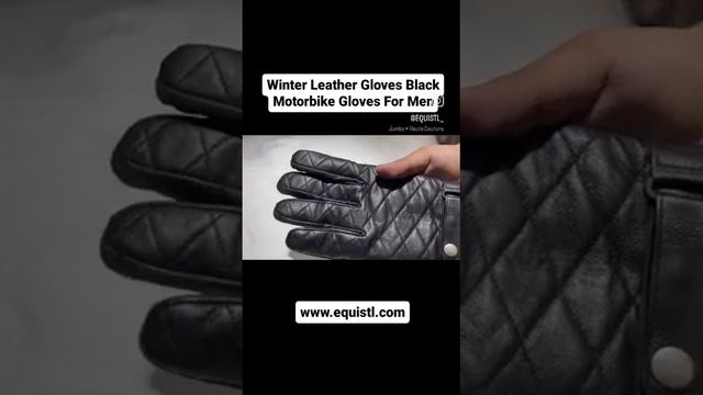 Winter Motorbike Gloves ??? Black Leather Gloves For Men  #leathergloves #motorcyclegloves