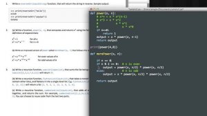 Python Class: Exercise 8 recursion review