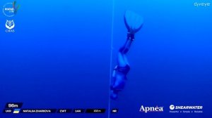 Наталья Жаркова рекорд 102 метра в глубину. Чемпионат мира по фридайвингу. Роатан 2019 год.