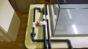 Морской аквариум 220 литров с нижним сампом.Система гидравлики.