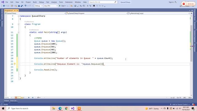 C# Queue Enqueue, Dequeue and Peek смотреть онлайн