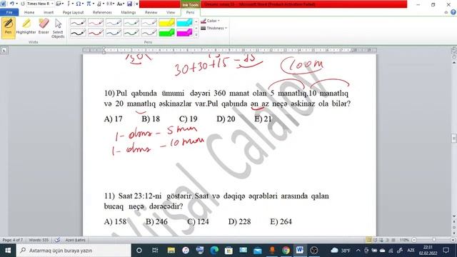 MİQ,SERTİFİKASİYA.Ümumi sınaq 33-ün izahı(ibtidai riyaziyyat) смотреть онлайн