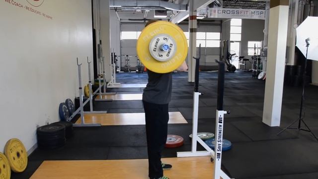 How to PUSH PRESS: How to perform the Barbell Push Press - exercise demo with proper technique смотреть онлайн