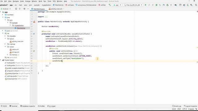 How to share app in android | Share button in android studio | Share app link | Share text #24 смотреть онлайн