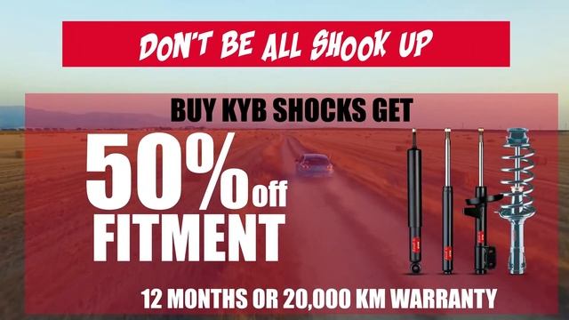 Don't be all shook up! Get KYB shocks fitted to your vehicle today and get 50% off fitment! смотреть онлайн