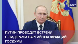 Путин проводит встречу с лидерами партийных фракций в Госдуме