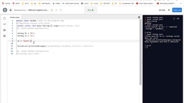 String variables and concatenation смотреть онлайн