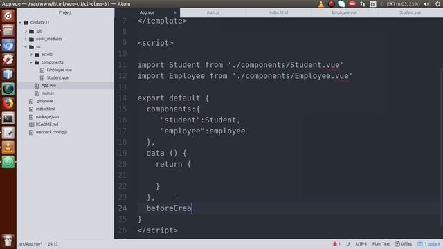 VueJs 2 Tutorial for beginners in HINDI | ENGLISH (#33) Life Cycle in  Vue Js Application