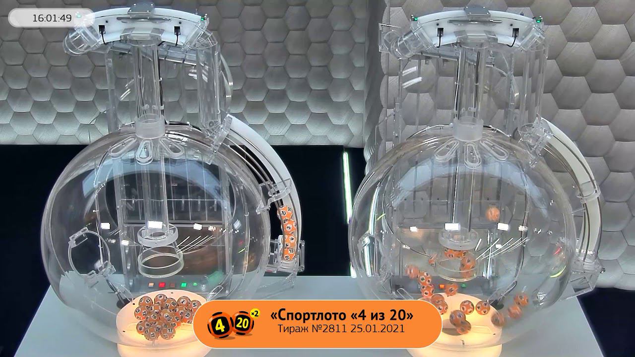 Столото представляет | Лотерея «Спортлото «4 из 20». Тираж № 2811 от 25.01.2021 г.