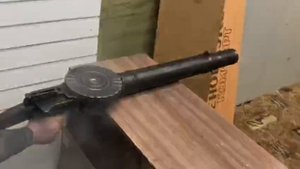 Lewis gun. Охолощённый пулемёт Льюиса.
Очередь 22 выстрела.