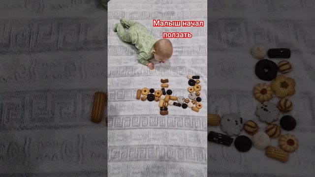 Малыш начал ползать в 7 месяцев #cutebaby #funnyvideo #счастье