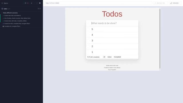 Wire TypeScript Example - Todos - E2E Cypress