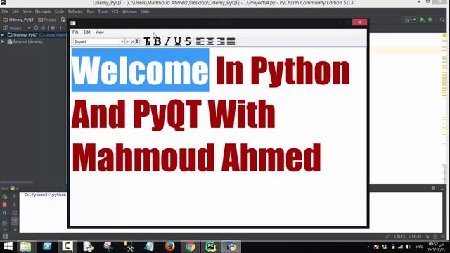 PyQT Text Editor Overview смотреть онлайн