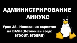 Администрирование Линукс (Linux) - Урок 38 - Написание скриптов на bash (часть 6) - Потоки вывода