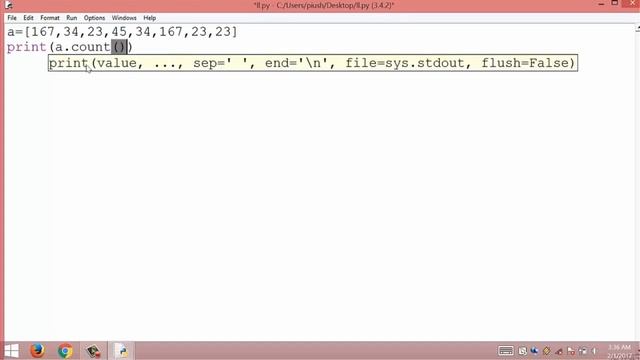 List count method Python #python #pythonprogramming #pythontutorial #itts