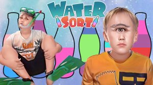 Играем в игру water sort. Сортировка воды