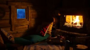 Шрила Прабхупада джапа (гитара, огонь, зима) - japa meditation (guitar, fire, winter)