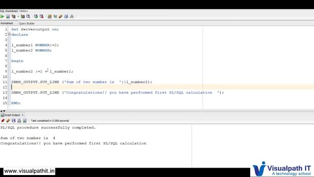 Introduction to PL SQL || Oracle Database Development Training || Visualpath
