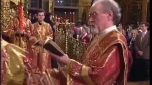 протодиакон Анатолий Рыжков - сугубая ектения, Пасхальная Литургия, Богоявленский собор, 1998 год