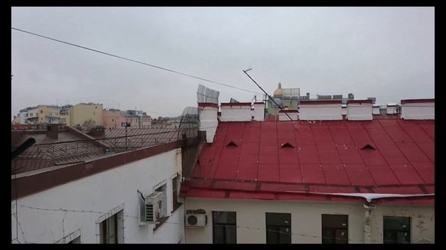 Крыши Санкт-Петербурга, небольшое видео с телефона.