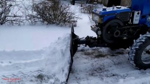 ЧИСТКА СНЕГА ТЯЖЁЛЫМ ДИЗЕЛЬНЫМ МОТОБЛОКОМ / ТЕСТ ОТВАЛА