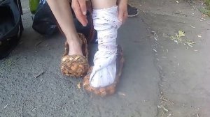 Как намотать онучи  - лето, лапти, воздух и вода!Секреты старинного ремесла.