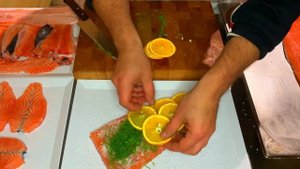 Засолка красной рыбы пластом с апельсином и укропом!
