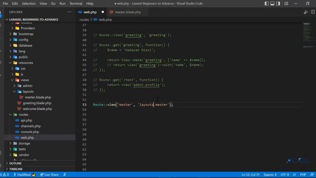 (16) Part-1 Master Layout in Laravel Blade | How to Create Main Layout for all files in blade смотреть онлайн