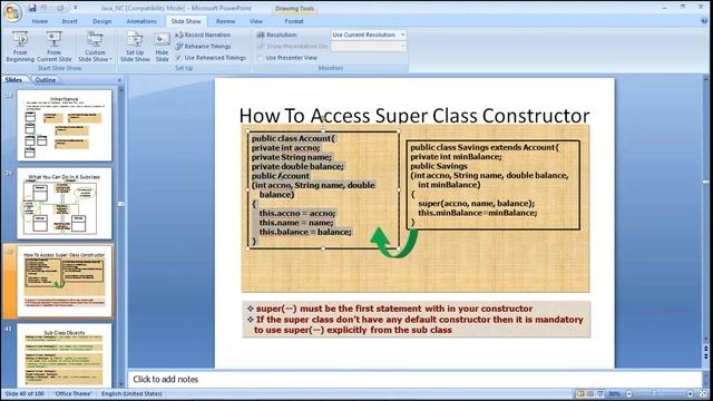 Java Inheritence, Super class Constructor смотреть онлайн
