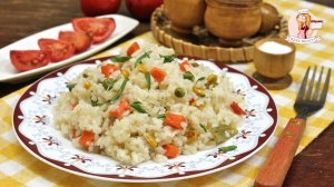 Максимально просто и быстро. РИС с ЗАМОРОЖЕННЫМ ОВОЩАМИ на СКОВОРОДЕ