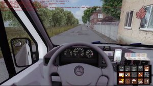 OMSI 2. Mercedes-Benz Sprinter 412D. Большая деревня. Маршрут 114
