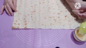 Штрудель с яблоками из лаваша.