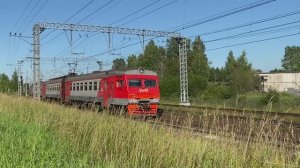 Электропоезд ЭТ2М-074, перегон Павловск - Антропшино