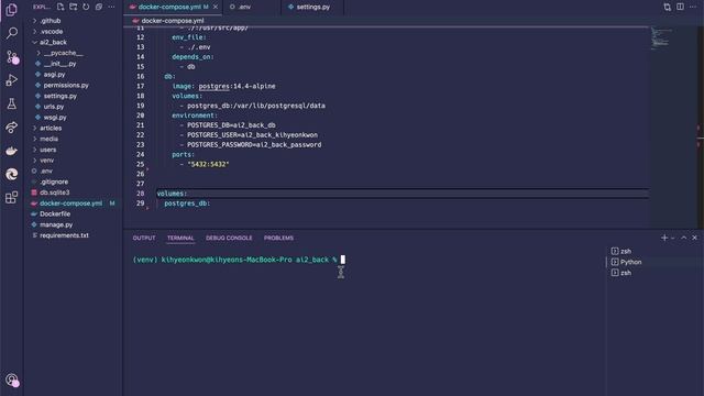 Django Postgres Docker 3 docker compose смотреть онлайн