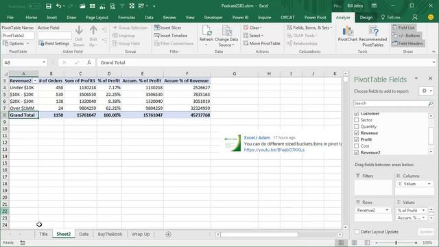Excel Challenge - Grouping by Uneven Bucket Sizes - Episode 2102