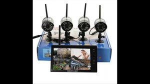 Home 7 inch TFT LCD Monitor 2 4G Wireless Cameras 4CH Quad DVR Security System PNP Waterproof 24 LE