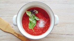 Томатный сок с базиликом на зиму