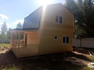 Каркасный дачный дом 5х6 с террасой под ключ в Казани