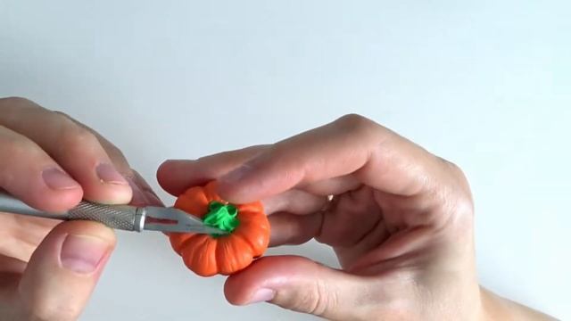 МИНИ ТЫКВА | Лепим мини еду из полимерной глины своими руками | Мастер-класс смотреть онлайн