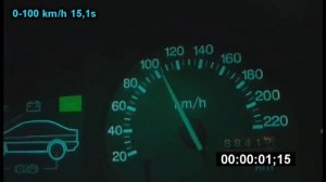 $100 Ford Escort 1.3 HCS 0-130 km/h acceleration