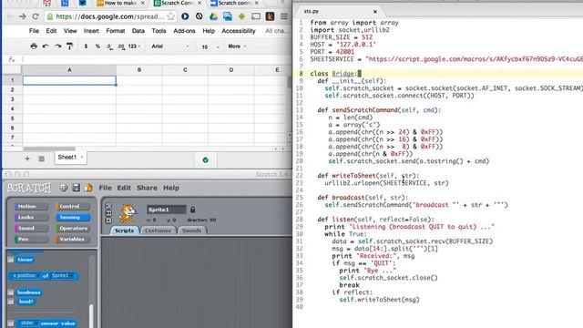 Manchester CoderDojo - Scratch, Python and Google Spreadsheets