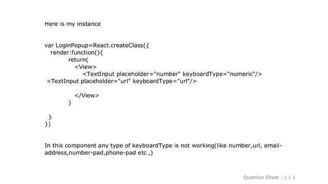 iOS : TextInput keyboardType="numeric"/ is not working in react native смотреть онлайн