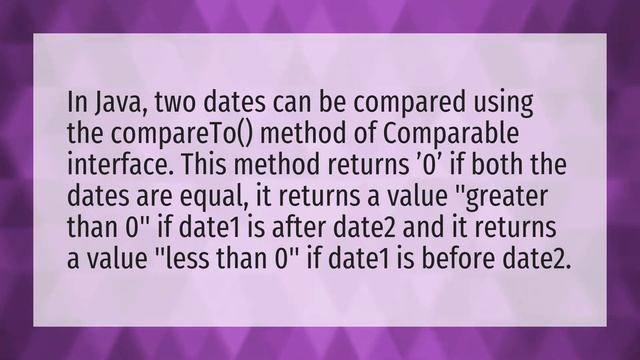 How can I compare two dates in Java? смотреть онлайн