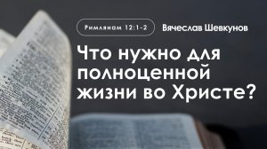 «Что нужно для полноценной жизни во Христе?» | Римлянам 12:1-2 | Вячеслав Шевкунов