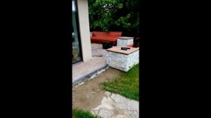 Беседка с камином и летней кухней!