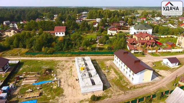 Аэросъемка в Твери Коттеджный поселок "Удача Запад" смотреть онлайн