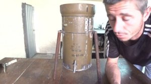 Печка из Гильзы! Незаменимая длительного горения для рыбалки, своими руками видео