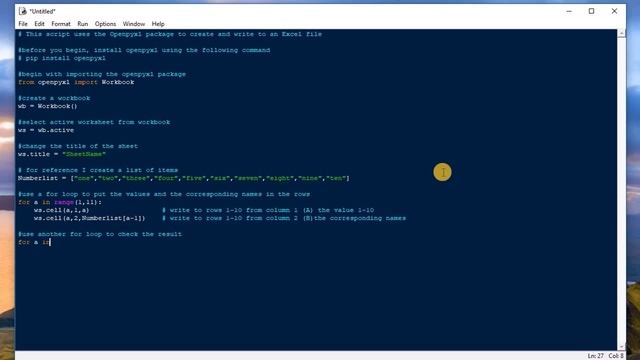 Python Example Program - Openpyxl смотреть онлайн